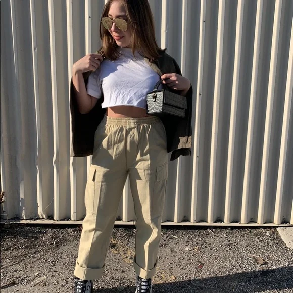 Utility Cargo Pants in Beige - Picture 7 of 8